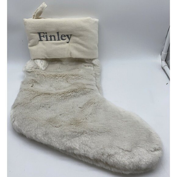 Pottery Barn Finley Alpaca Christmas Holiday Faux Fur Stocking Xmas Lined 19 in - Picture 11 of 11